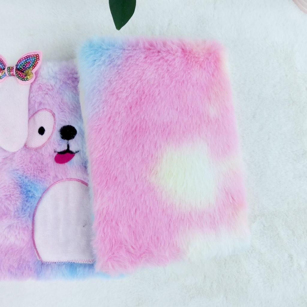 Factory Direct Sales A5 New Cute Pet Long Ear Puppy Plush Craft Handmade Notebook Furry Book Cute