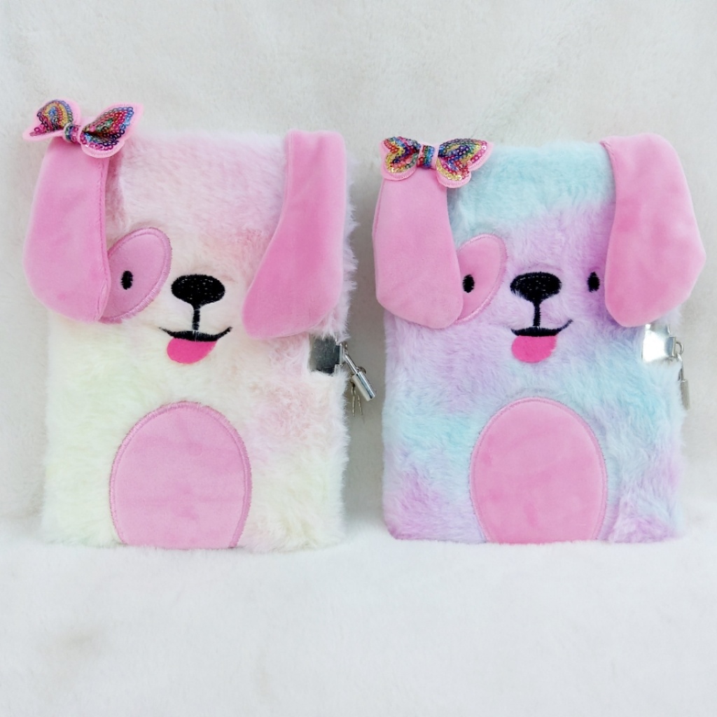 Factory Direct Sales A5 New Cute Pet Long Ear Puppy Plush Craft Handmade Notebook Furry Book Cute