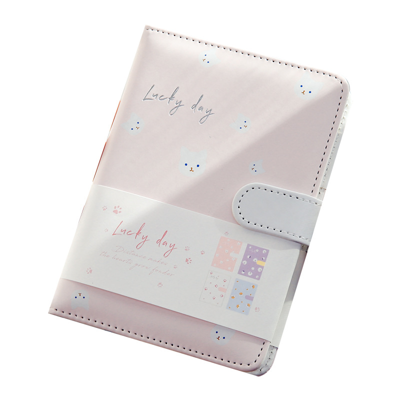 Pu Hardcover Snap Button Cute Journal Book Simple Fashion Student Notebook Creative Arts Memo Notebook Wholesale