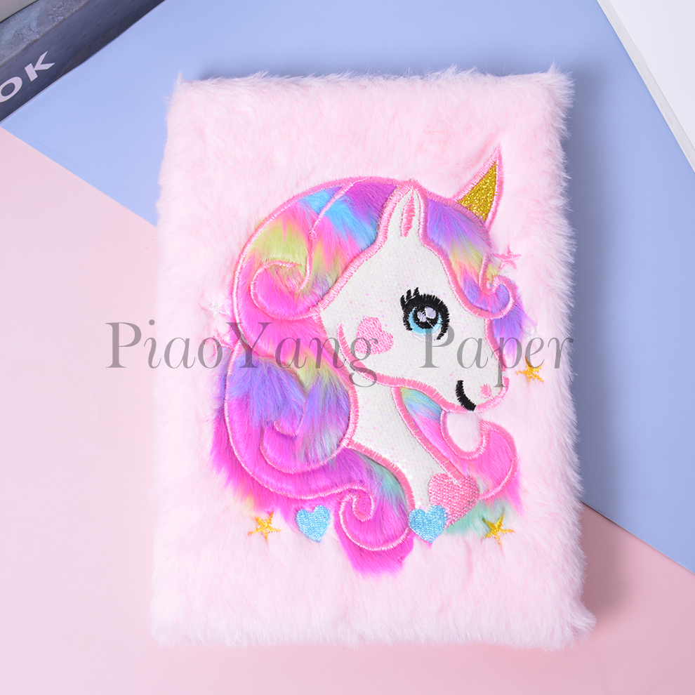 Cute notebook plush girl heart unicorn fashion hand ledger student cartoon girl diary