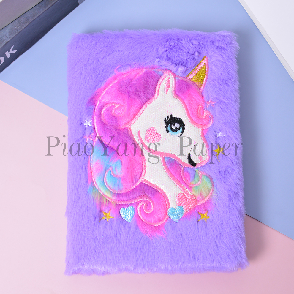 Cute notebook plush girl heart unicorn fashion hand ledger student cartoon girl diary