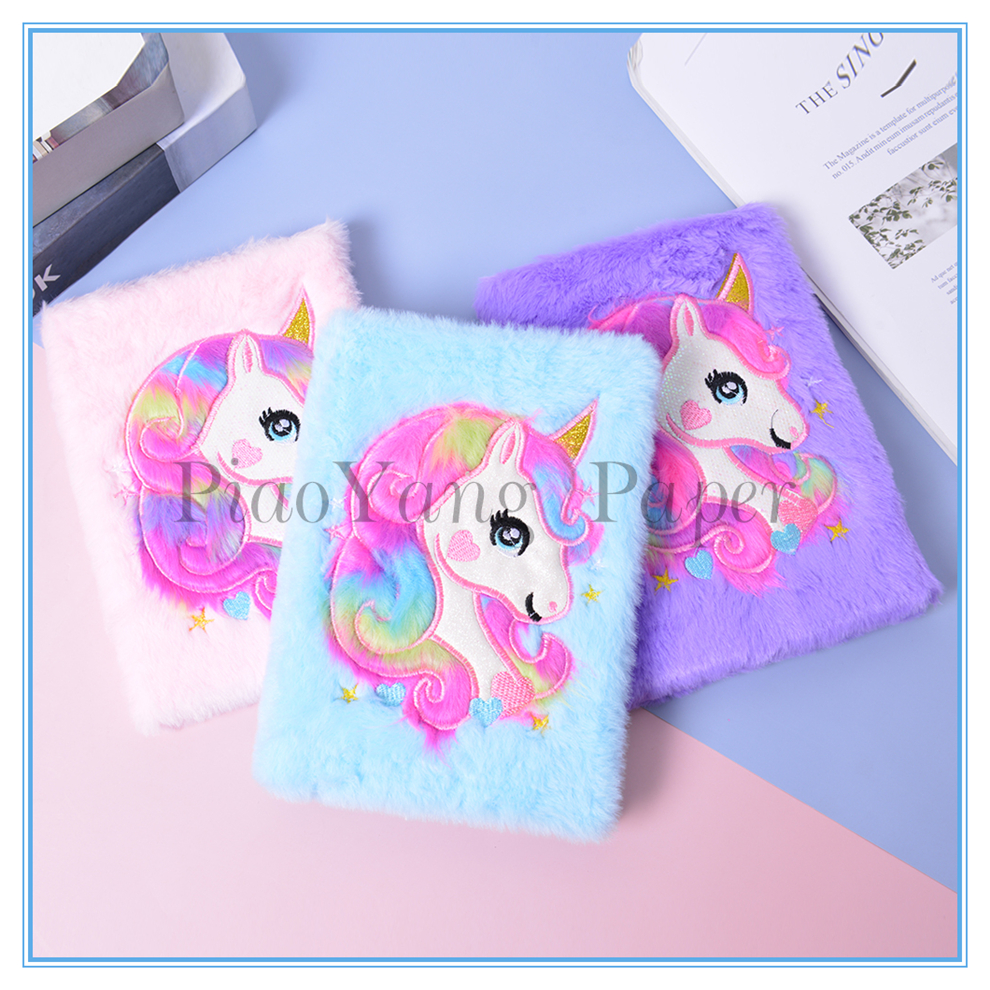 Cute notebook plush girl heart unicorn fashion hand ledger student cartoon girl diary Cute notebook plush girl heart unicorn fashion hand ledger student cartoon girl diary