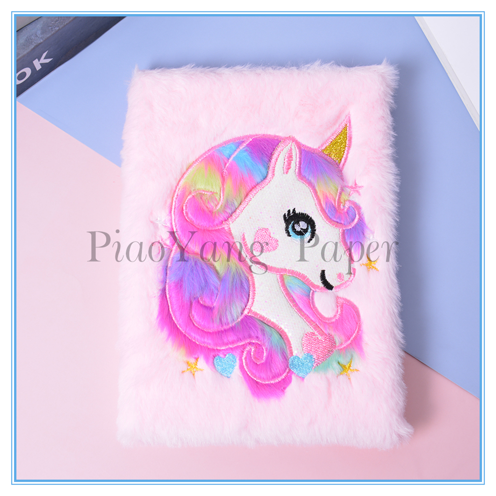 Cute notebook plush girl heart unicorn fashion hand ledger student cartoon girl diary Cute notebook plush girl heart unicorn fashion hand ledger student cartoon girl diary