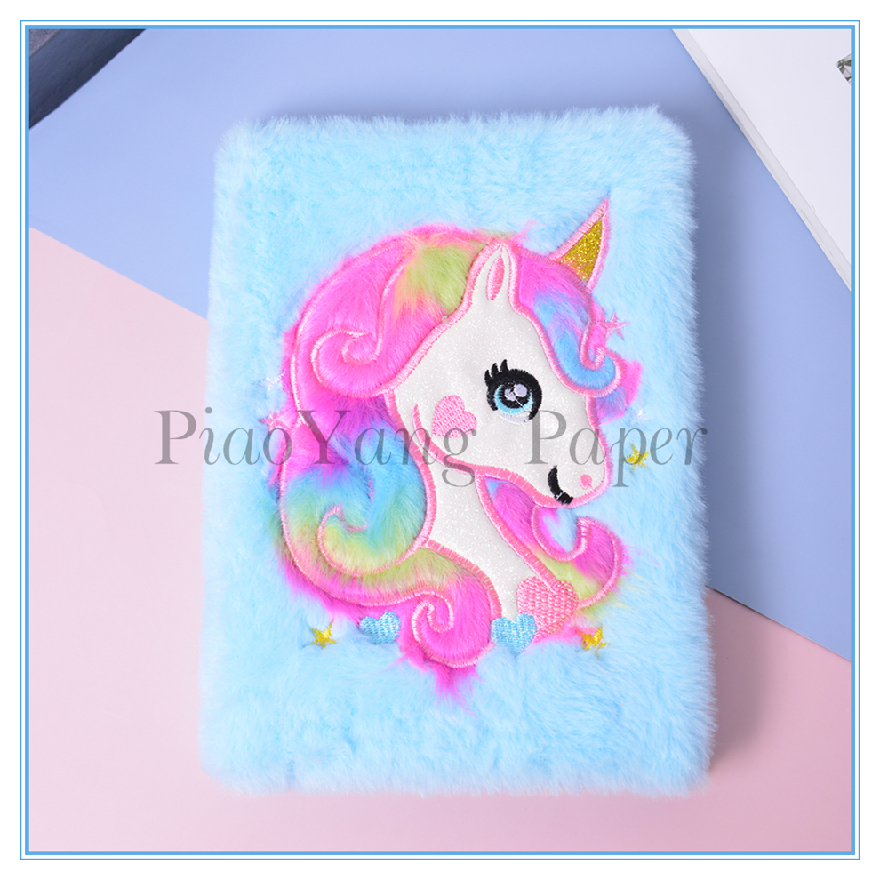 Cute notebook plush girl heart unicorn fashion hand ledger student cartoon girl diary Cute notebook plush girl heart unicorn fashion hand ledger student cartoon girl diary