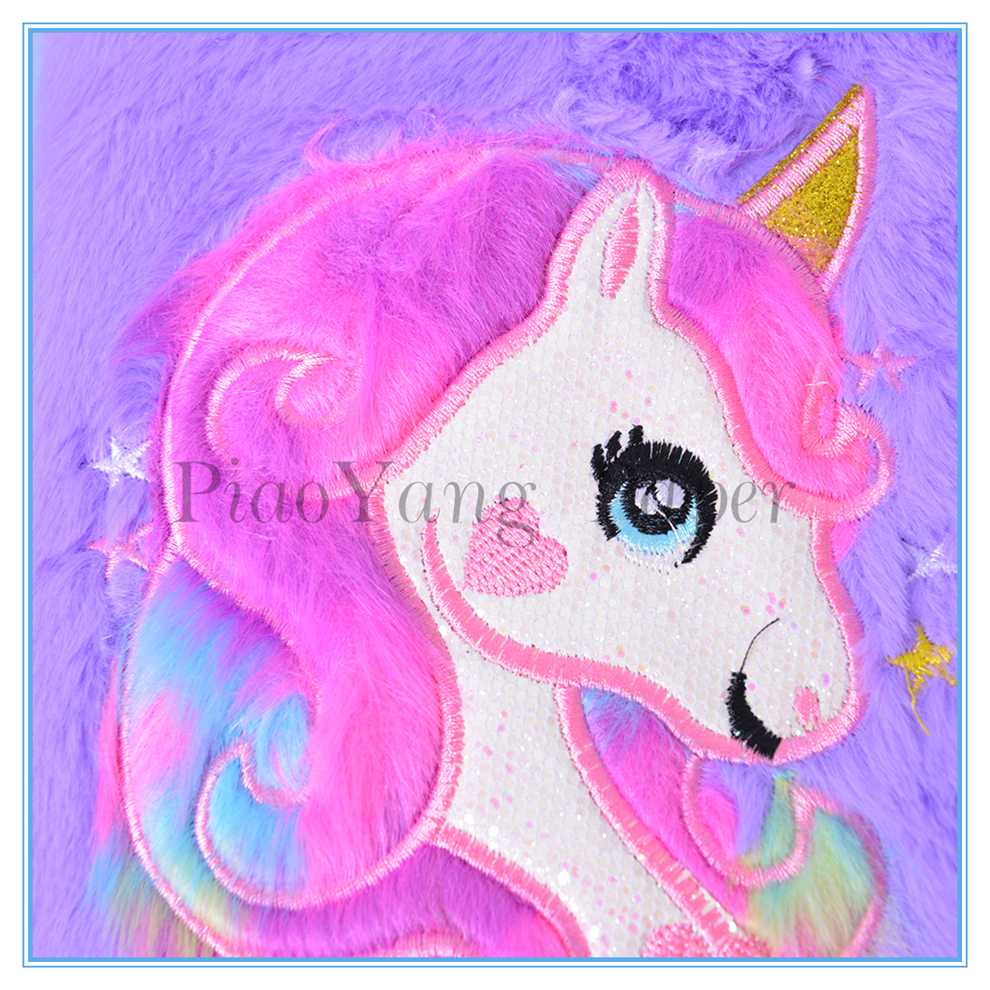 Cute notebook plush girl heart unicorn fashion hand ledger student cartoon girl diary Cute notebook plush girl heart unicorn fashion hand ledger student cartoon girl diary