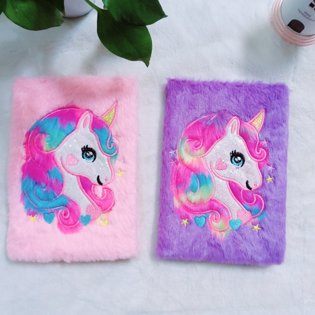 Factory Direct Sales Embroidered Patch Unicorn Plush Notebook Journal Book Notepad Cute Diary Factory Direct Sales Embroidered Patch Unicorn Plush Notebook Journal Book Notepad Cute Diary