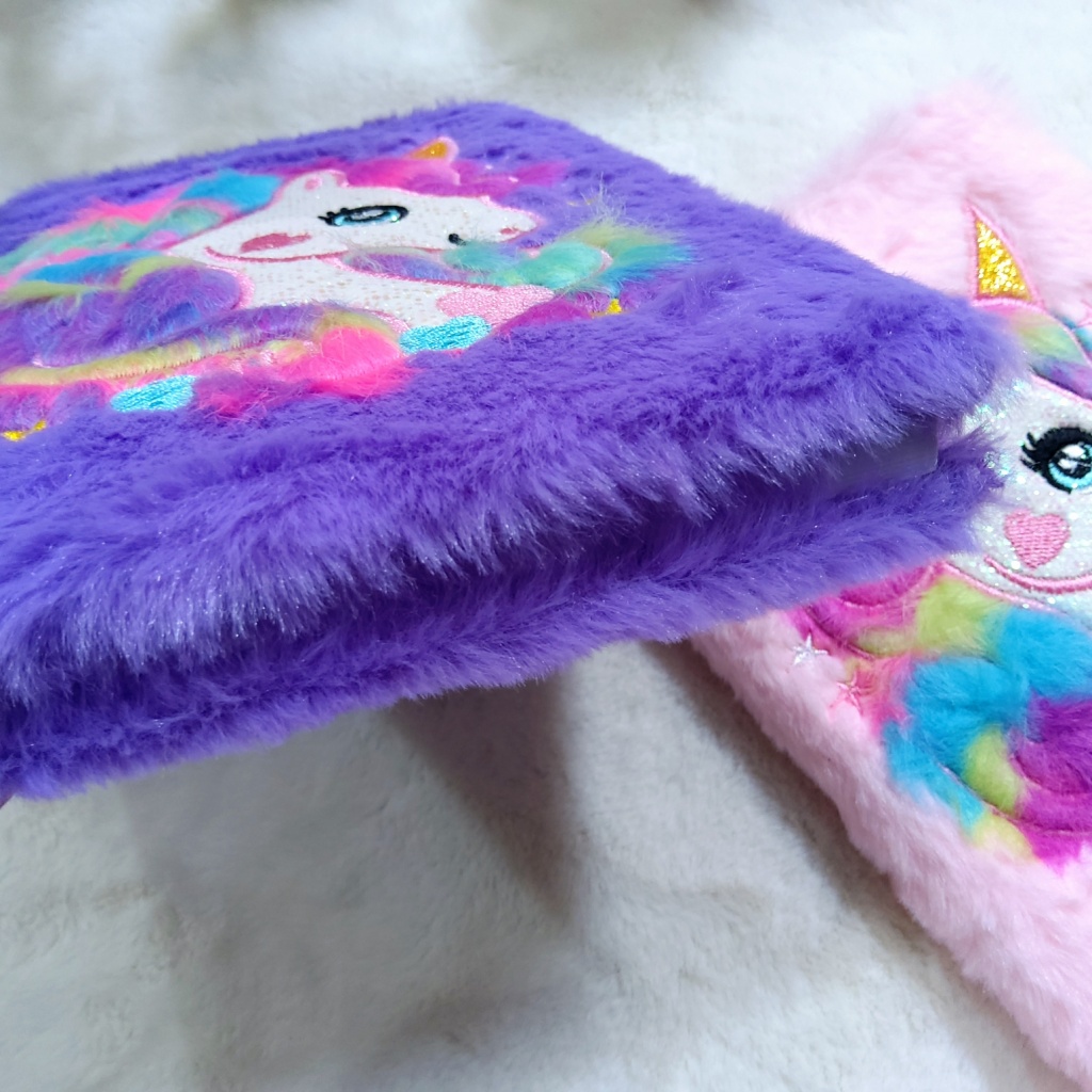 Factory Direct Sales Embroidered Patch Unicorn Plush Notebook Journal Book Notepad Cute Diary Factory Direct Sales Embroidered Patch Unicorn Plush Notebook Journal Book Notepad Cute Diary