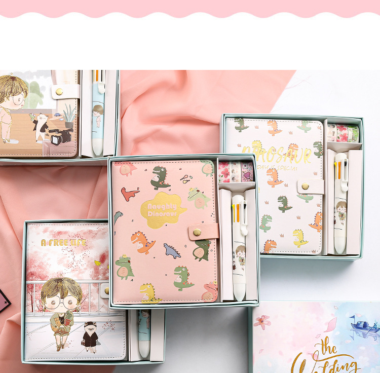 Cute Cartoon Creativity Journal Book Set Notebook College Student Gift Box Notepad Magnetic Snap Diary Book Cute Cartoon Creativity Journal Book Set Notebook College Student Gift Box Notepad Magnetic Snap Diary Book