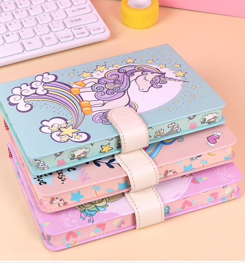 Unicorn Rainbow Magnetic Snap Cartoon Notebook Thickened Manufacturer Small Hard Shell Hand Account Student Cross-Border Unicorn Rainbow Magnetic Snap Cartoon Notebook Thickened Manufacturer Small Hard Shell Hand Account Student Cross-Border