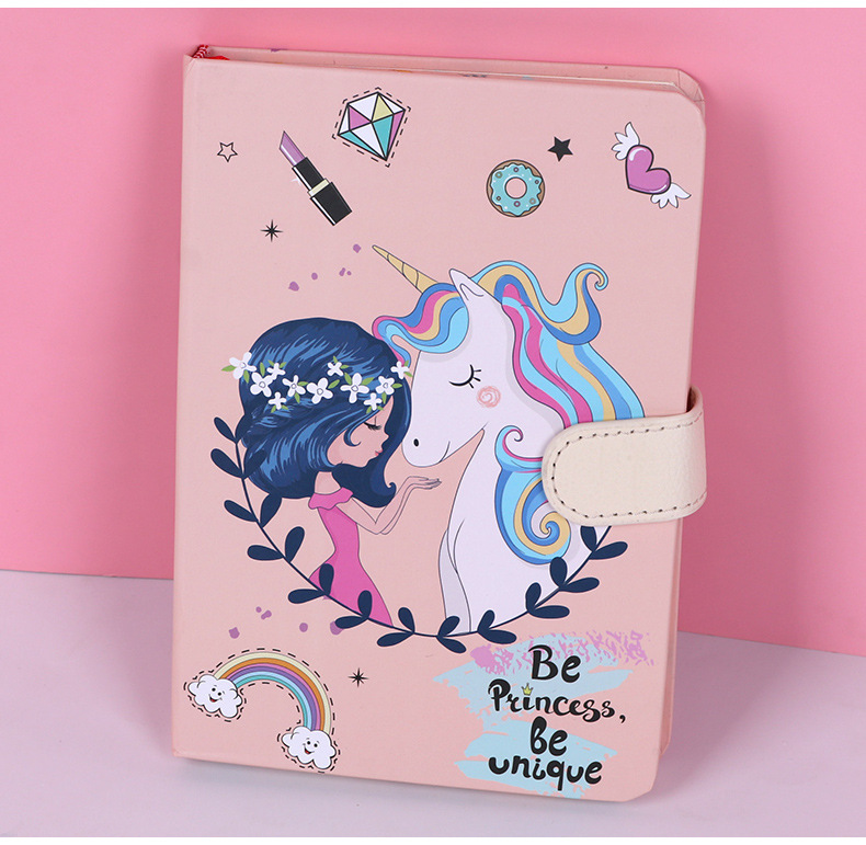 Unicorn Rainbow Magnetic Snap Cartoon Notebook Thickened Manufacturer Small Hard Shell Hand Account Student Cross-Border Unicorn Rainbow Magnetic Snap Cartoon Notebook Thickened Manufacturer Small Hard Shell Hand Account Student Cross-Border