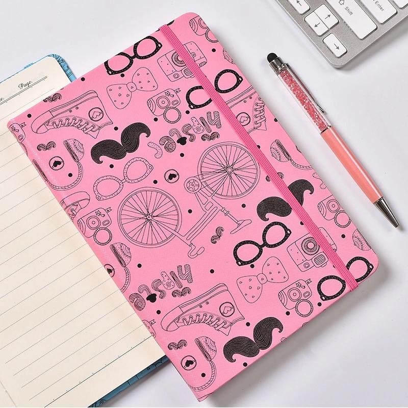 Custom creative A5 notebook cartoon diary book PU leather office notebook stationery custom Logo