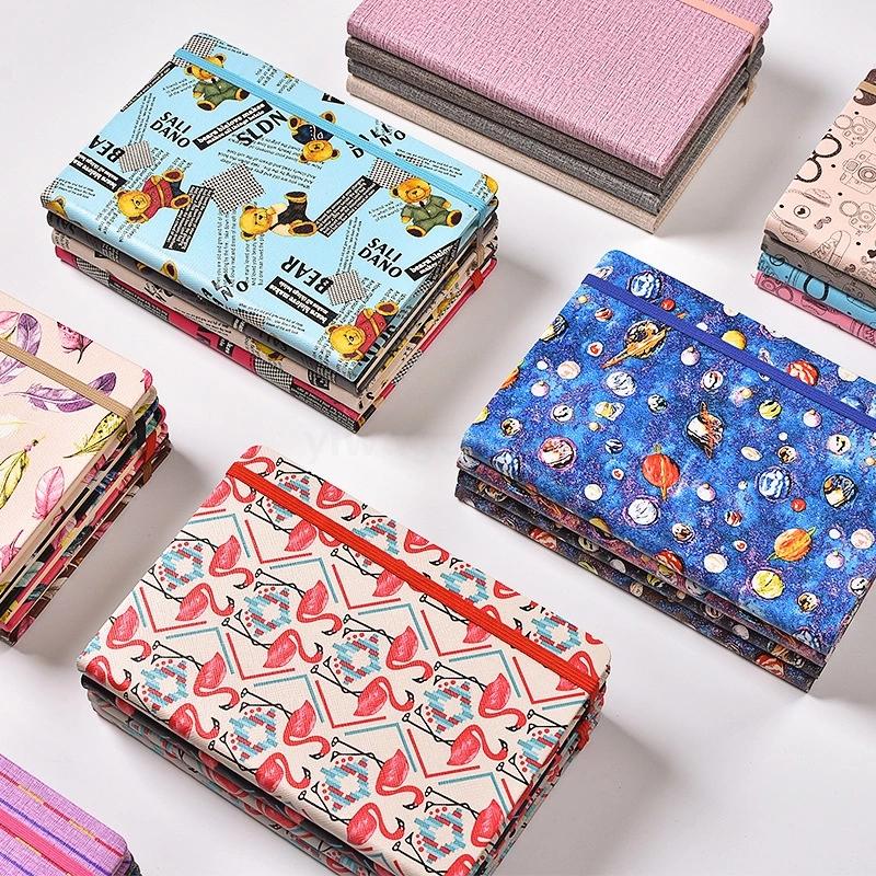 Custom creative A5 notebook cartoon diary book PU leather office notebook stationery custom Logo
