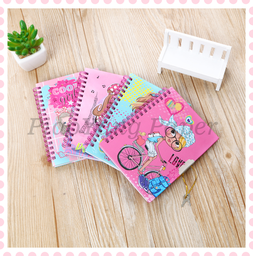 Diary book with lock Korea creative little fresh and lovely primary school children notebooks simple cartoon Diary book with lock Korea creative little fresh and lovely primary school children notebooks simple cartoon