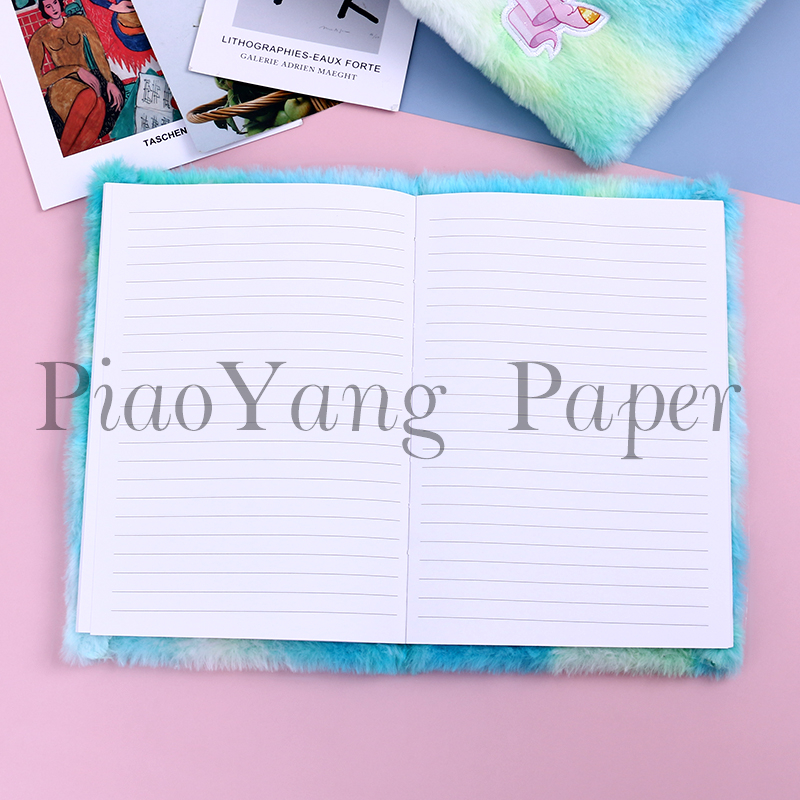 Cute Korean girl heart Unicorn hand book plush diary Student travel notes notebook