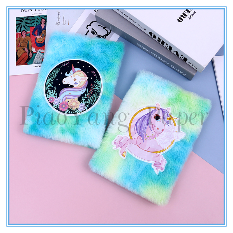 Cute Korean girl heart Unicorn hand book plush diary Student travel notes notebook Cute Korean girl heart Unicorn hand book plush diary Student travel notes notebook