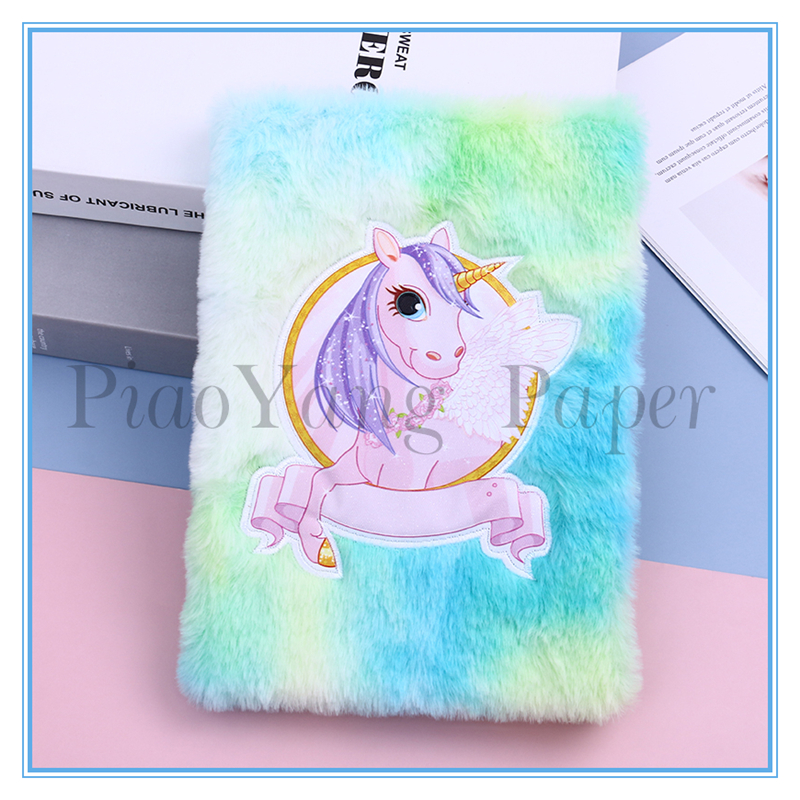 Cute Korean girl heart Unicorn hand book plush diary Student travel notes notebook Cute Korean girl heart Unicorn hand book plush diary Student travel notes notebook