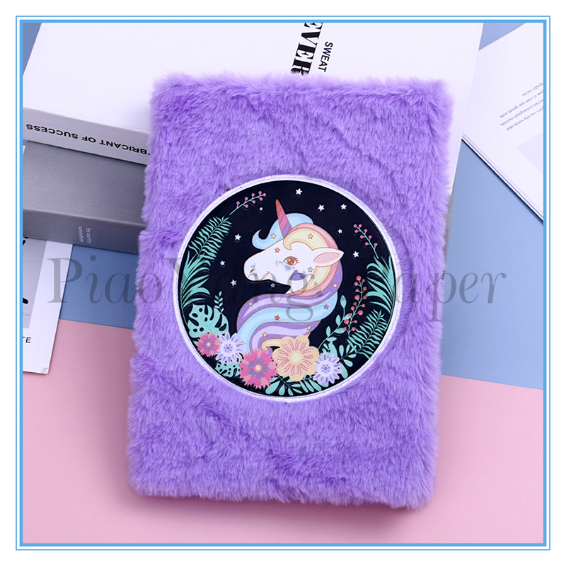 Cute Korean girl heart Unicorn hand book plush diary Student travel notes notebook Cute Korean girl heart Unicorn hand book plush diary Student travel notes notebook
