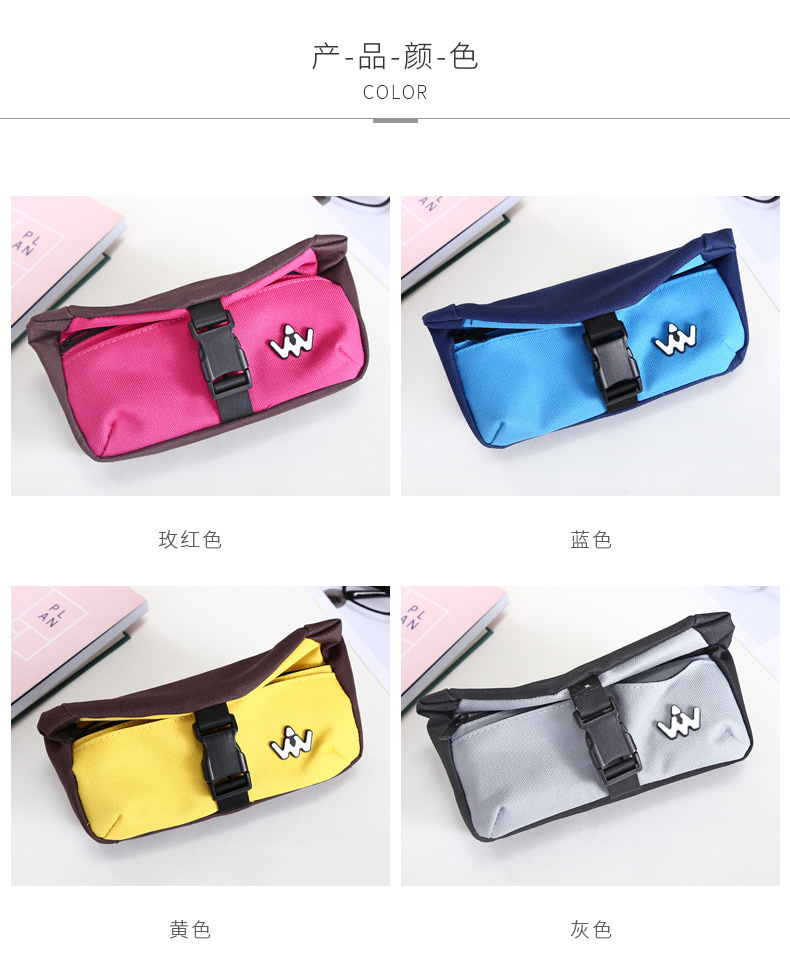 Simple canvas with large capacity, three-layer pencil bag, multi-functional student creative cloth art pen bag Simple canvas with large capacity, three-layer pencil bag, multi-functional student creative cloth art pen bag