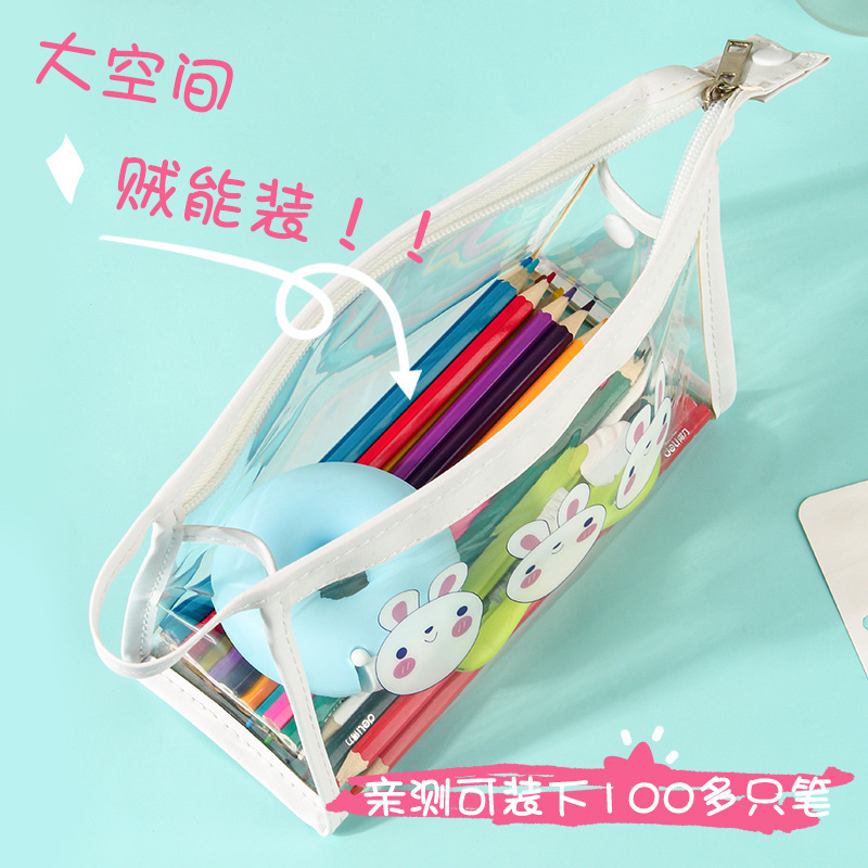 Large Capacity Pencil Case Transparent Pencil Bag PVC Pen Bag Stationery Case Portable Pencil Case Cosmetic Bag Wash Bag Large Capacity Pencil Case Transparent Pencil Bag PVC Pen Bag Stationery Case Portable Pencil Case Cosmetic Bag Wash Bag