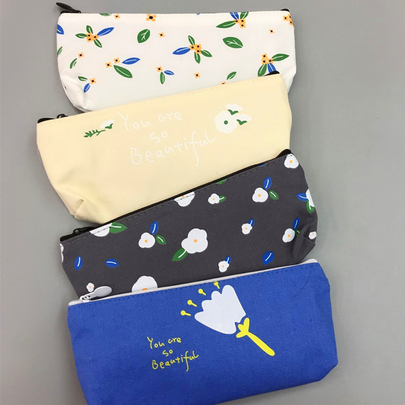 Writing Pencil Case Creative Cartoon Pen Bag Lovely sweet Large Capacity simple flower pen bag pencil case Writing Pencil Case Creative Cartoon Pen Bag Lovely sweet Large Capacity simple flower pen bag pencil case