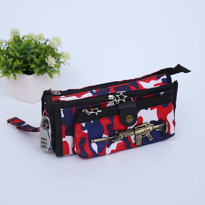 New camouflage through fire line gun model M4A1 boy pen bag pencil bag stationery bag New camouflage through fire line gun model M4A1 boy pen bag pencil bag stationery bag