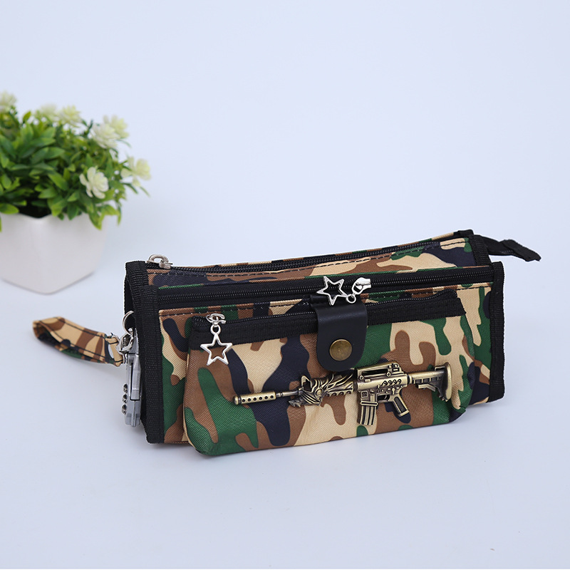 New camouflage through fire line gun model M4A1 boy pen bag pencil bag stationery bag New camouflage through fire line gun model M4A1 boy pen bag pencil bag stationery bag