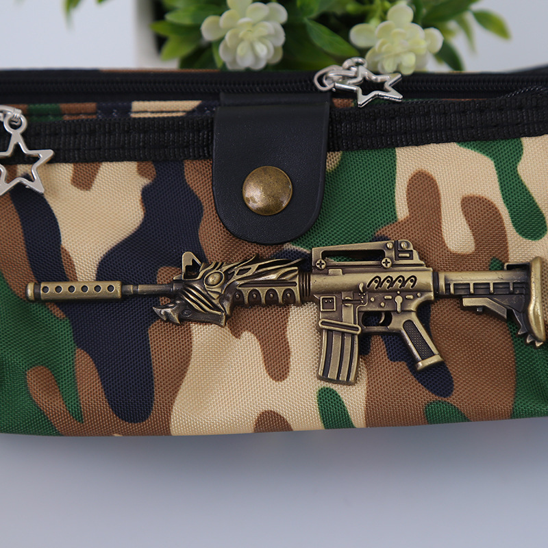 New camouflage through fire line gun model M4A1 boy pen bag pencil bag stationery bag New camouflage through fire line gun model M4A1 boy pen bag pencil bag stationery bag