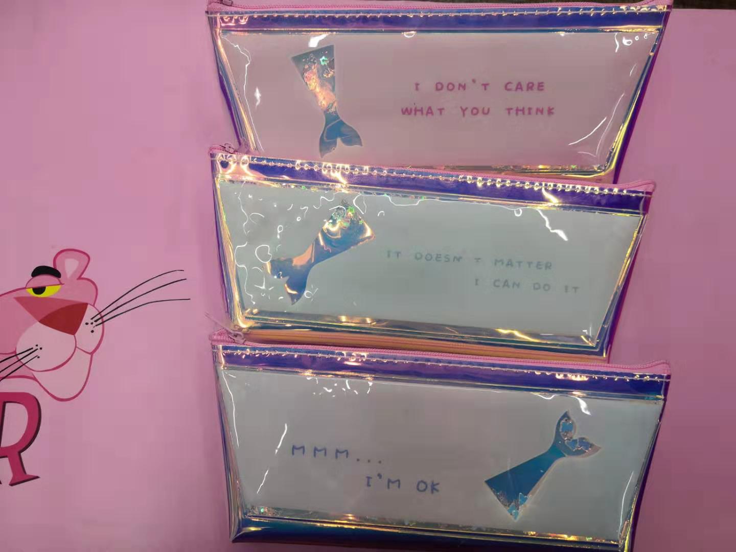 Such as wild 100%lUck into oil trapezoidal pen bag creative Korean small fresh lovely girl heart stationery box bag Such as wild 100%lUck into oil trapezoidal pen bag creative Korean small fresh lovely girl heart stationery box bag