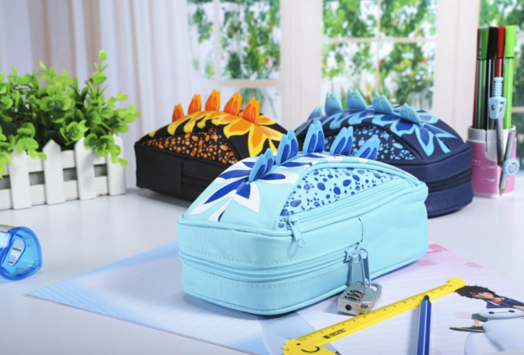 New stegosaurus pen bag with a combination lock on the large capacity simulation car students stationery bag New stegosaurus pen bag with a combination lock on the large capacity simulation car students stationery bag