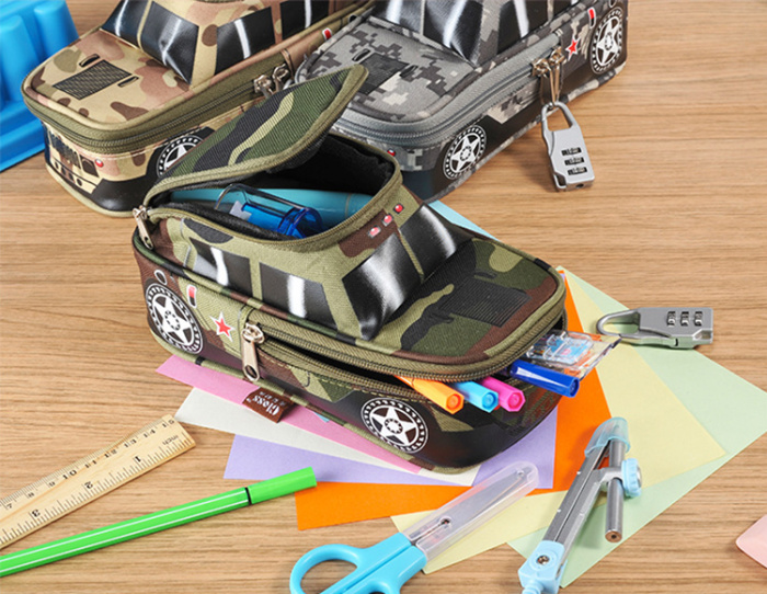 New camouflage suv pen bag with password lock large capacity simulation vehicle students stationery bag New camouflage suv pen bag with password lock large capacity simulation vehicle students stationery bag