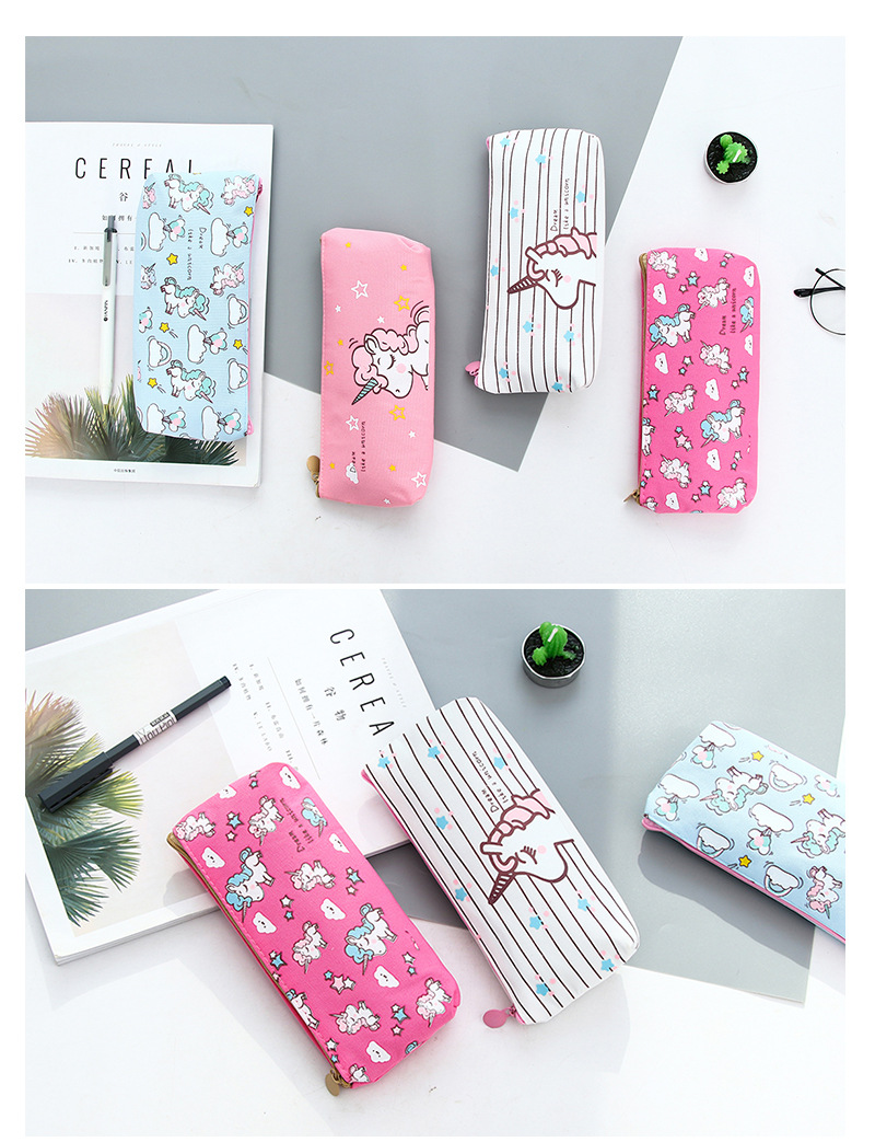 Unicorn pen bag student pencil case storage bag small fresh pencil female Unicorn pen bag student pencil case storage bag small fresh pencil female