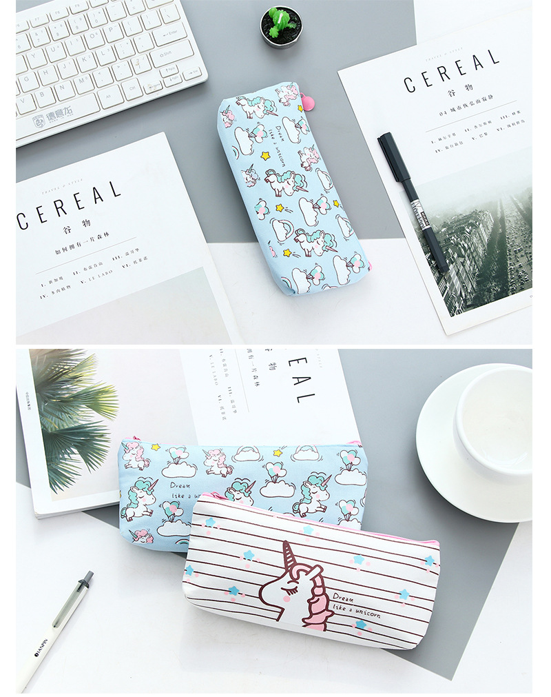 Unicorn pen bag student pencil case storage bag small fresh pencil female Unicorn pen bag student pencil case storage bag small fresh pencil female