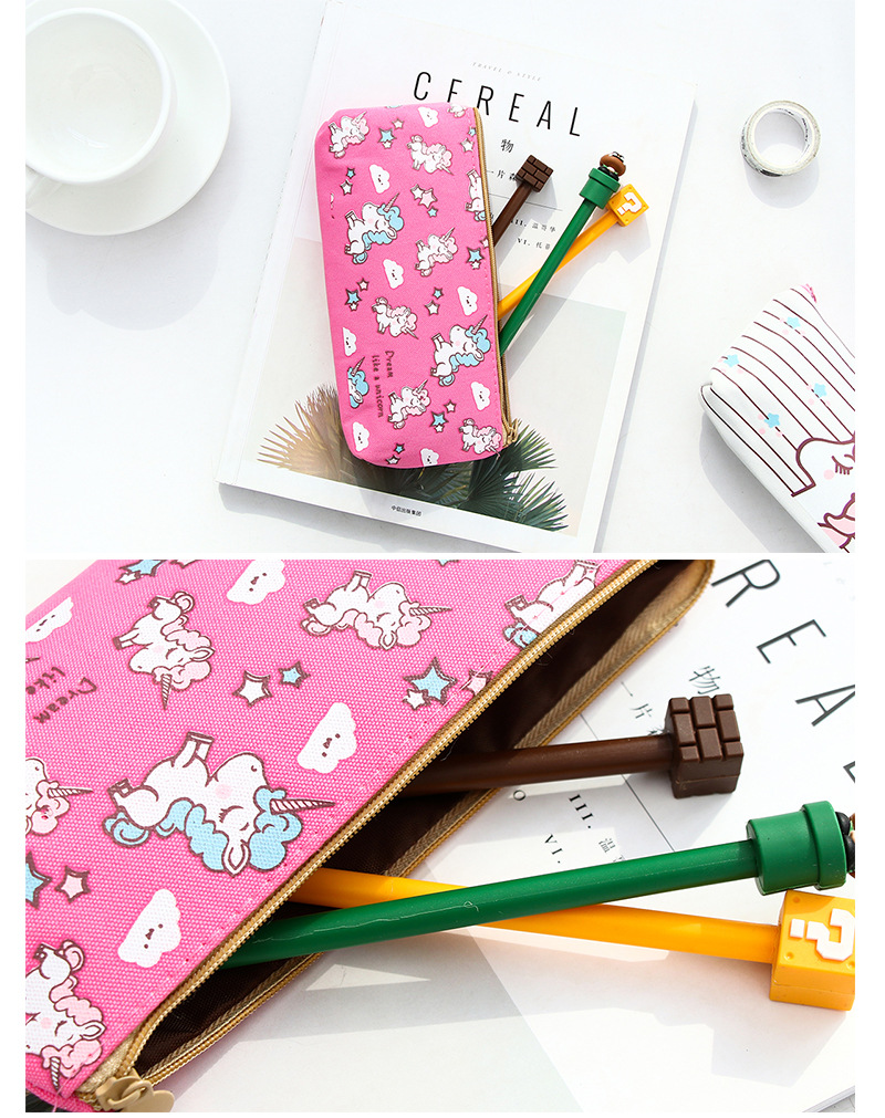 Unicorn pen bag student pencil case storage bag small fresh pencil female Unicorn pen bag student pencil case storage bag small fresh pencil female