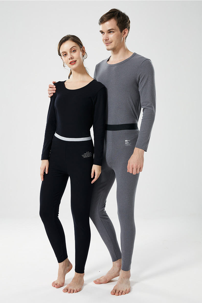 Winter Thick Lambskin Thermal Underwear Set 2021 New Silk Kneecap Long Johns for Men and Women Thermal Clothes
