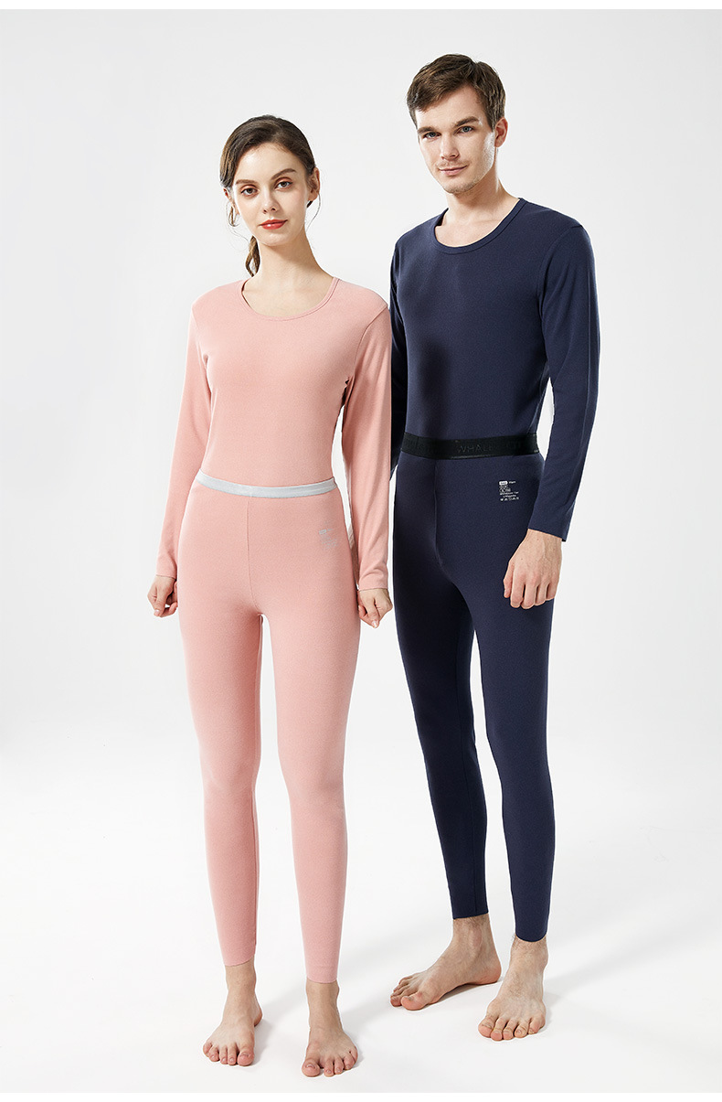 Winter Thick Lambskin Thermal Underwear Set 2021 New Silk Kneecap Long Johns for Men and Women Thermal Clothes