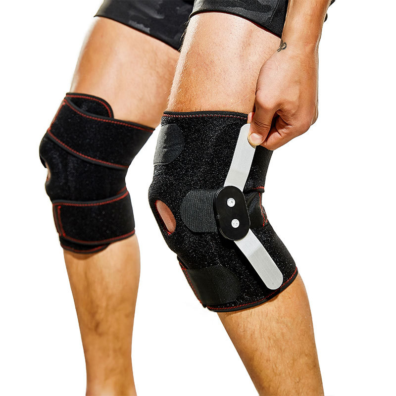 Amazon New Outdoor Kneecap Pressure Adjustable Steel Plate Kneecap Knee Joint Fixed Sports Protective Gear Stall