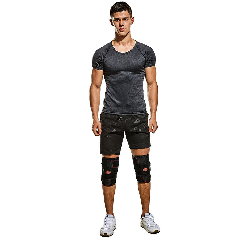Amazon New Outdoor Kneecap Pressure Adjustable Steel Plate Kneecap Knee Joint Fixed Sports Protective Gear Stall