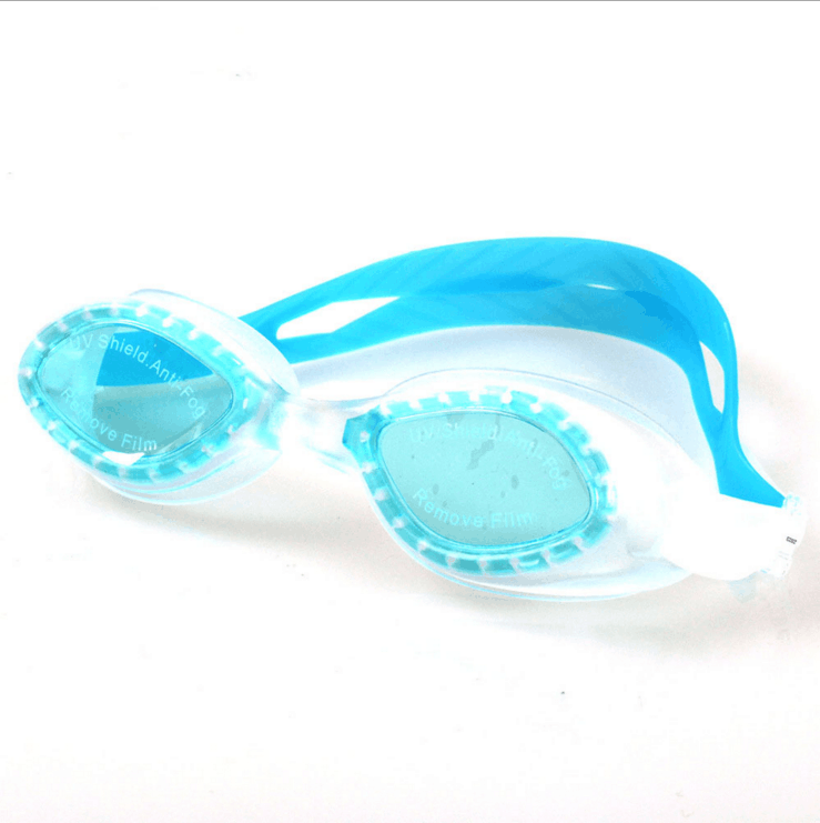 2017 Children swimming glasses nose bridge conjoined swimming glasses transparent box children swimming goggles