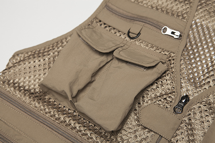 Print photo vest fishing Vest male Spring and Summer Mesh Jacket Outdoor Overalls Pocket dad Print photo vest fishing Vest male Spring and Summer Mesh Jacket Outdoor Overalls Pocket dad