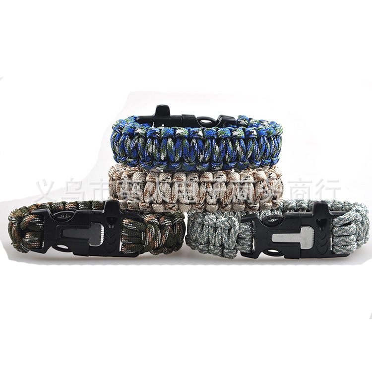 Same Day Delivery Wilderness Survival Wu Jing's Same Style Outdoor Survival Firestone Paracord Bracelet Same Day Delivery Wilderness Survival Wu Jing's Same Style Outdoor Survival Firestone Paracord Bracelet