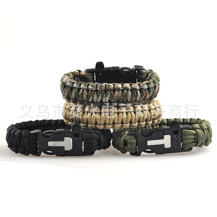 Same Day Delivery Wilderness Survival Wu Jing's Same Style Outdoor Survival Firestone Paracord Bracelet Same Day Delivery Wilderness Survival Wu Jing's Same Style Outdoor Survival Firestone Paracord Bracelet