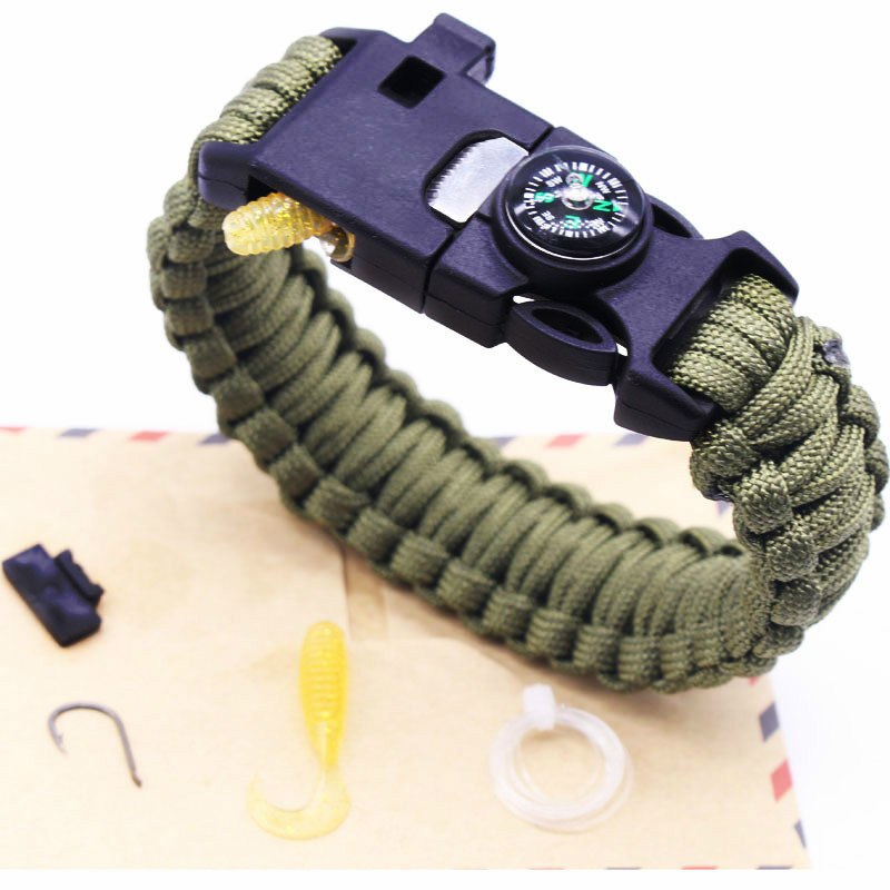 Landing Parachute Cord Rope Multifunctional Nine-in-One Paracord Bracelet Outdoor Survival Emergency Fire Escape Camping