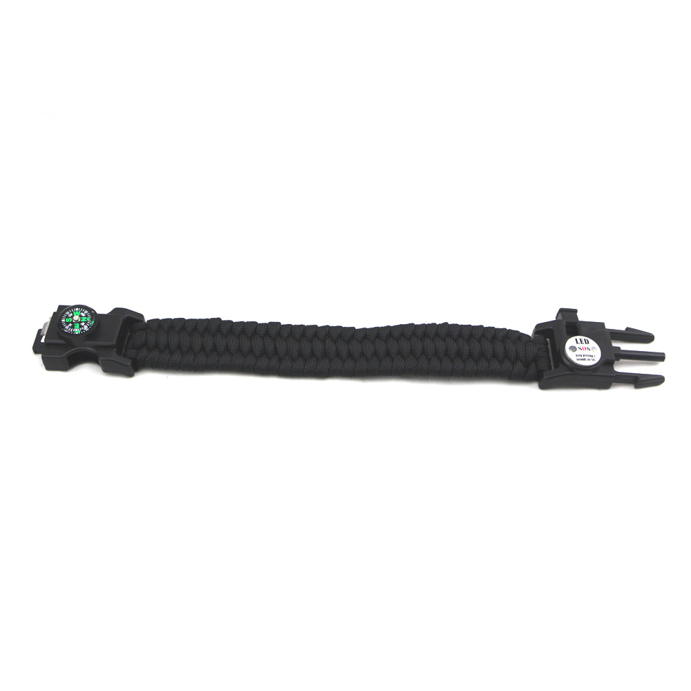 Outdoor LED Light Survival Paracord Bracelet Emergency Self-Rescue Bracelet Whistle Firestone Compass Paracord Bracelet Outdoor LED Light Survival Paracord Bracelet Emergency Self-Rescue Bracelet Whistle Firestone Compass Paracord Bracelet
