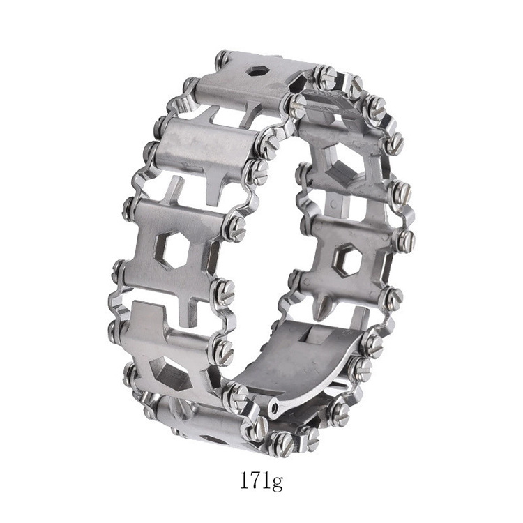 Acolyte Wearable Multi-Functional Stainless Steel Tool Bracelet Metal Screwdriver Outdoor Survival Tool Bracelet