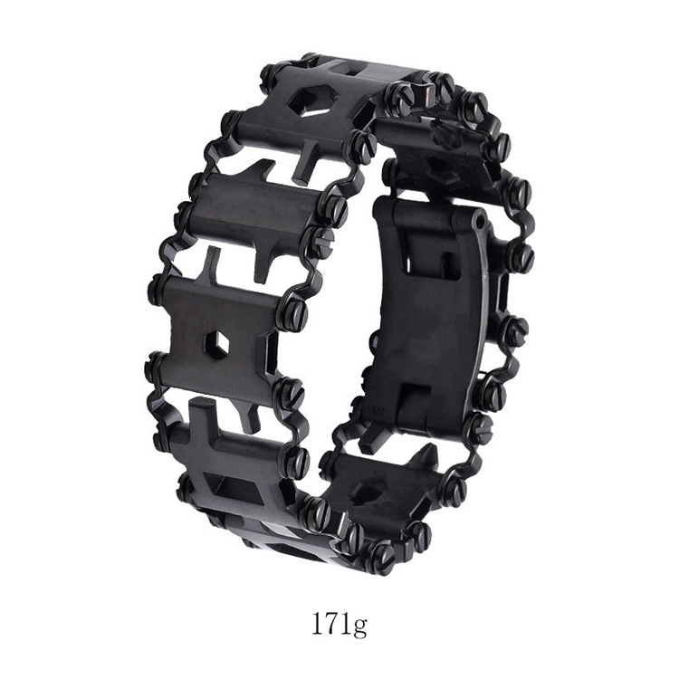 Acolyte Wearable Multi-Functional Stainless Steel Tool Bracelet Metal Screwdriver Outdoor Survival Tool Bracelet
