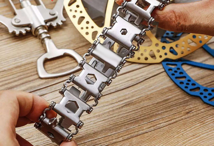Acolyte Wearable Multi-Functional Stainless Steel Tool Bracelet Metal Screwdriver Outdoor Survival Tool Bracelet Acolyte Wearable Multi-Functional Stainless Steel Tool Bracelet Metal Screwdriver Outdoor Survival Tool Bracelet