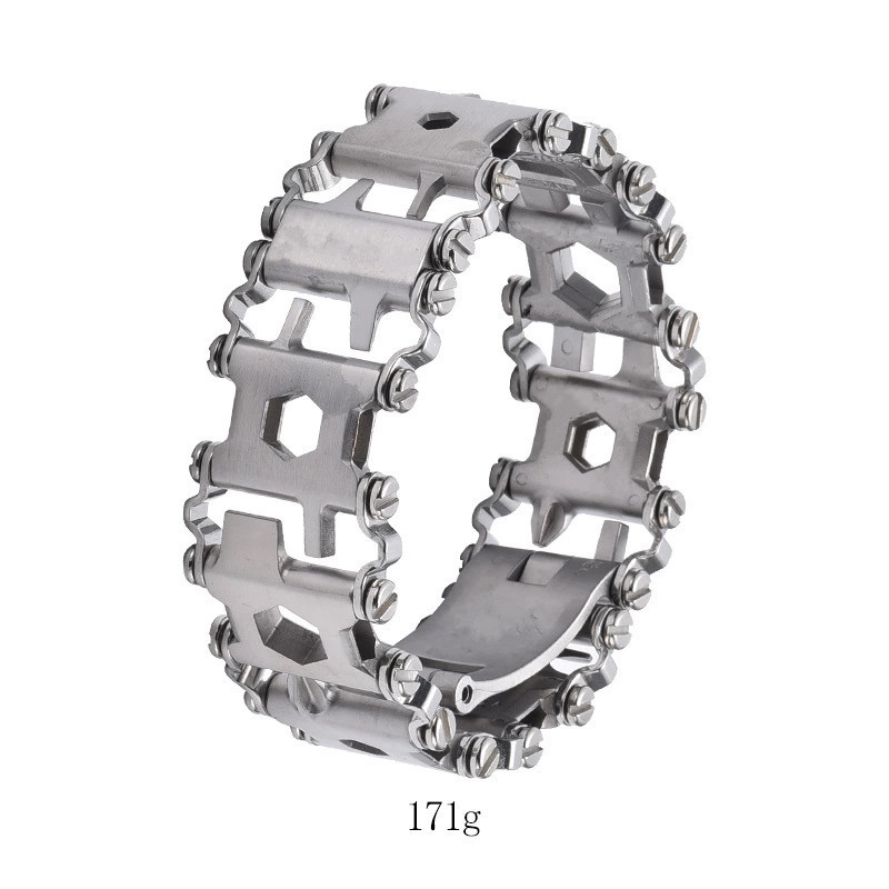 Acolyte Wearable Multi-Functional Stainless Steel Tool Bracelet Metal Screwdriver Outdoor Survival Tool Bracelet Acolyte Wearable Multi-Functional Stainless Steel Tool Bracelet Metal Screwdriver Outdoor Survival Tool Bracelet
