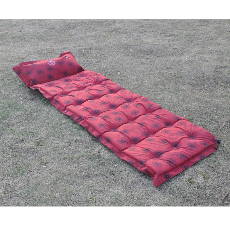 Automatic inflatable cushion moisture-proof sleeping pad sled dog brand single high elastic peachskin