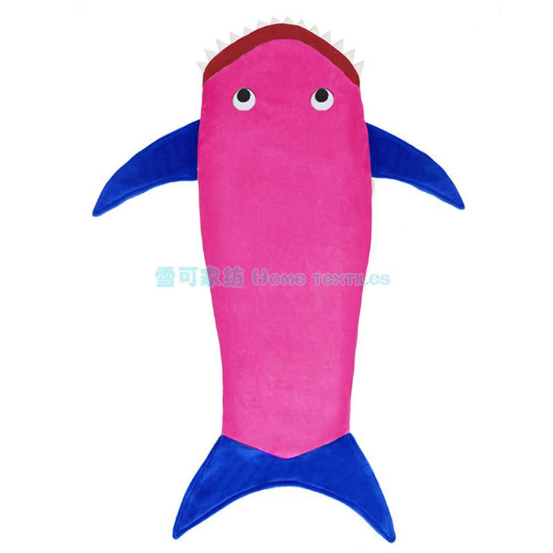 Hot baby boys and girls flannel sleeping bag children cartoon shark's tail Hot baby boys and girls flannel sleeping bag children cartoon shark's tail