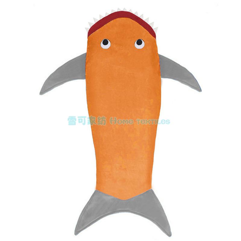 Hot baby boys and girls flannel sleeping bag children cartoon shark's tail Hot baby boys and girls flannel sleeping bag children cartoon shark's tail